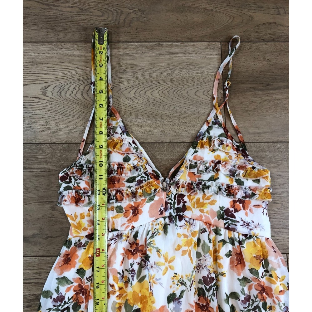 Trixxi Dress Womens M Floral Mini Y2K Coquette Babydoll Fairy Ruffle Cottagecore - Picture 10 of 11